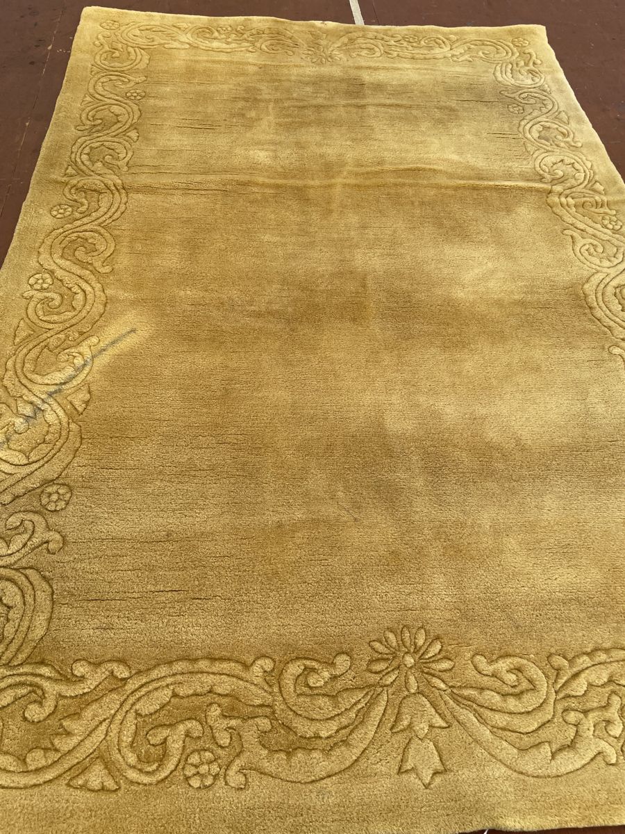 The same carved rug after washing