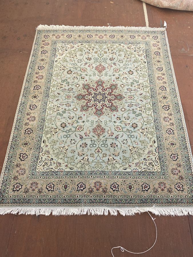 Tabriz-design rug before shearing